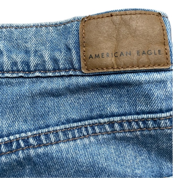 American Eagle Outfitters Denim Pleated Mom Short Classic Blue Size 6 - Picture 9 of 11